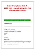 Relias Dysrhythmia Basic A &ndash;&NewLine;2025&sol;2026 &ndash; complete Practice Test &NewLine;with Verified Answers