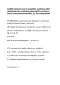 Iso 28000 supply chain security management systems lead auditor certification practice examination