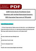 AANP Family Nurse Practitioner Exam&colon; 209 Practice Questions with Verified Rationales&NewLine;&NewLine;
