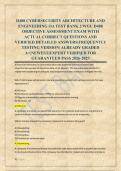 D488 CYBERSECURITY ARCHITECTURE AND &NewLine;ENGINEERING OA TEST BANK 2&sol;WGU D488 &NewLine;OBJECTIVE ASSESSMENT EXAM WITH &NewLine;ACTUAL CORRECT QUESTIONS AND &NewLine;VERIFIED DETAILED ANSWERS&vert;FREQUENTLY &NewLine;TESTING VERSION&vert; ALREADY GRADED &NewLine;A&plus;&vert;NEWEST&vert;EXPERT VERIFIED FOR &NewLine;GUARANTEED