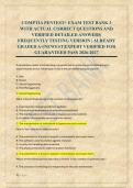 COMPTIA PENTEST&plus; EXAM TEST BANK 3 &NewLine;WITH ACTUAL CORRECT QUESTIONS AND &NewLine;VERIFIED DETAILED ANSWERS&vert; &NewLine;FREQUENTLY TESTING VERSION &vert; ALREADY &NewLine;GRADED A&plus;&vert;NEWEST&vert;EXPERT VERIFIED FOR &NewLine;GUARANTEED PASS 2026-2027