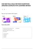 NUR 200 FINAL EXAM REVISION QUESTIONS UPDATED COMPLETE WITH ANSWERS NEWEST