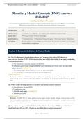 Bloomberg Market Concepts BMC 2026&sol;2027 &vert; Complete Answers &vert; A&plus; Guide &vert; Pass Guaranteed&NewLine;&NewLine;