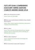 FLETC UPTP EXAM 1 COMPREHENSIVE&NewLine;EXAM SCRIPT VERIFIED QUESTIONS&NewLine;COMPLETE ANSWERS GRADED APLUS