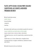FLETC UPTP EXAM 1 EXAM PREP SOLVED&NewLine;QUESTIONS ACCURATE ANSWERS&NewLine;PREMIUM REVIEW