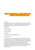 ABSITE - ESOPHAGUS &ndash; QUESTIONS WITH CORRECT ANSWERS 2026 guide