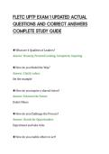 FLETC UPTP EXAM 1 UPDATED ACTUAL&NewLine;QUESTIONS AND CORRECT ANSWERS&NewLine;COMPLETE STUDY GUIDE