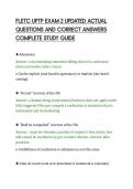 FLETC UPTP EXAM 2 UPDATED ACTUAL&NewLine;QUESTIONS AND CORRECT ANSWERS&NewLine;COMPLETE STUDY GUIDE&NewLine;