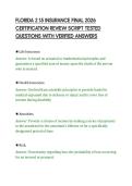 FLORIDA 2 15 INSURANCE FINAL 2026&NewLine;CERTIFICATION REVIEW SCRIPT TESTED&NewLine;QUESTIONS WITH VERIFIED ANSWERS&NewLine;