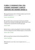 FLORIDA 2 15 INSURANCE FINAL 2026&NewLine;LICENSING ASSESSMENT COMPLETE&NewLine;QUESTIONS AND ANSWERS GRADED A&plus;