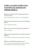 FLORIDA 2-20 AGENTS LICENSE ACTUAL&NewLine;EXAM PAPER 2026 QUESTIONS WITH&NewLine;ANSWERS GRADED A&plus;