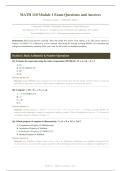MATH 110 Module 1 Exam 2026&sol;2027 &vert; Portage Learning &vert; Verified Q&A &vert; Pass Guaranteed&NewLine;&NewLine;&NewLine;