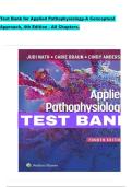 Test Bank for Applied Pathophysiology-A Conceptual &NewLine;Approach&comma; 4th Edition - All Chapters&period; 