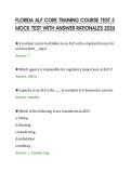 FLORIDA ALF CORE TRAINING COURSE TEST 3&NewLine;MOCK TEST WITH ANSWER RATIONALES 2026&NewLine;