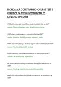FLORIDA ALF CORE TRAINING COURSE TEST 3&NewLine;PRACTICE QUESTIONS WITH DETAILED&NewLine;EXPLANATIONS 2026&NewLine;