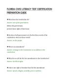 FLORIDA CIVIC LITERACY TEST CERTIFICATION&NewLine;PREPARATION GUIDE&NewLine;