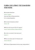 FLORIDA CIVIC LITERACY TEST EXAM REVIEW&NewLine;STUDY NOTES