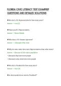 FLORIDA CIVIC LITERACY TEST EXAMPREP&NewLine;QUESTIONS AND DETAILED SOLUTIONS