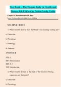 Test Bank &ndash; The Human Body in Health and &NewLine;Disease 8th Edition by Patton Study Guide