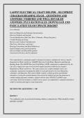 LADWP ELECTRICAL CRAFT HELPER &ndash; BLUEPRINT &NewLine;&sol; DIAGRAM READING EXAM &ndash; QUESTIONS AND &NewLine;ANSWERS &vert; VERIFIED AND WELL DETAILED &NewLine;ANSWERS &vert; PLUS RATIONALES &vert; DOWNLOAD AND &NewLine;PASS &vert; LATEST EXAM UPDATE 2026&sol;2027
