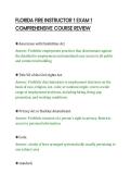 FLORIDA FIRE INSTRUCTOR 1 EXAM 1&NewLine;COMPREHENSIVE COURSE REVIEW&NewLine;