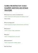 FLORIDA FIRE INSTRUCTOR 1 EXAM 1&NewLine;EXAMPREP QUESTIONS AND DETAILED&NewLine;SOLUTIONS&NewLine;