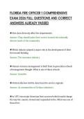 FLORIDA FIRE OFFICER 1 COMPREHENSIVE&NewLine;EXAM 2026 FULL QUESTIONS AND CORRECT&NewLine;ANSWERS ALREADY PASSED&NewLine;