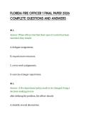 FLORIDA FIRE OFFICER 1 FINAL PAPER 2026&NewLine;COMPLETE QUESTIONS AND ANSWERS&NewLine;