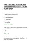 FLORIDA LP GAS AND RULES EXAM PREP&NewLine;SOLVED QUESTIONS ACCURATE ANSWERS&NewLine;PREMIUM REVIEW