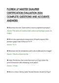 FLORIDA LP MASTER QUALIFIER&NewLine;CERTIFICATION EVALUATION 2026&NewLine;COMPLETE QUESTIONS AND ACCURATE&NewLine;ANSWERS&NewLine;
