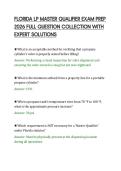 FLORIDA LP MASTER QUALIFIER EXAM PREP&NewLine;2026 FULL QUESTION COLLECTION WITH&NewLine;EXPERT SOLUTIONS&NewLine;
