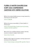 FLORIDA LP MASTER QUALIFIER EXAM&NewLine;SCRIPT 2026 COMPREHENSIVE&NewLine;QUESTIONS WITH VERIFIED SOLUTIONS