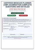 CERTIFIED MEDICAID PLANNER &lpar;CMP&trade;&rpar; EXAMINATION &vert; 168 Practice Questions with Detailed Rationales