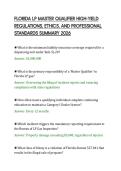 FLORIDA LP MASTER QUALIFIER HIGH-YIELD&NewLine;REGULATIONS&comma; ETHICS&comma; AND PROFESSIONAL&NewLine;STANDARDS SUMMARY 2026&NewLine;
