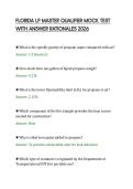 FLORIDA LP MASTER QUALIFIER MOCK TEST&NewLine;WITH ANSWER RATIONALES 2026&NewLine;
