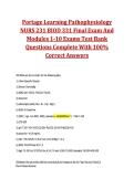 Portage Learning Pathophysiology Study Guide&colon; Comprehensive Exam Review with Answers&NewLine;&NewLine;