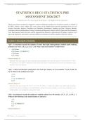 BEC1 Statistics Pre-Assessment 2026&sol;2027 &vert; Verified Q&A &vert; Pass Guaranteed - A&plus; Graded&NewLine;&NewLine;