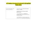 ATI Medical Surgical Proctored B &lpar;Simplified Rationales&rpar;&NewLine;