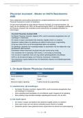 Physician Assistant Master NAPA - Complete Samenvatting en Oefenvragen