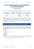 RN ATI Drug Dosage Calculation Test Bank 2026&sol;2027 &vert; IV Flow Rate Q&A with Rationales &vert; Pass Guaranteed&NewLine;&NewLine;