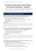Maternal-Child Nursing 5th Ed Test Bank McKinney 2026&sol;2027 &vert; Verified Q&A &vert; Pass Guaranteed&NewLine;&NewLine;