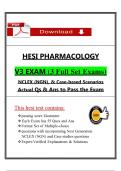 Pass the 2026 HESI RN Pharmacology V3 Exam with 3 Set Exams&comma; NGN Questions & Case Scenarios &lpar;Updated PDF&rpar;