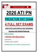 Pass the 2026 ATI PN Predictor Exit Exam with &vert; 4 Sets &vert; NGN Questions & Case Scenarios &lpar;Updated PDF&rpar;
