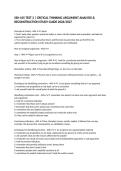 SSH 105 TEST 3 &vert; CRITICAL THINKING ARGUMENT ANALYSIS & RECONSTRUCTION STUDY GUIDE 2026&sol;2027