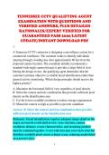 TENNESSEE CCTV QUALIFYING AGENT &NewLine;EXAMINATION WITH QUESTIONS AND &NewLine;VERIFIED ANSWERS&comma; PLUS DETAILED &NewLine;RATIONALES&sol;EXPERT VERIFIED FOR &NewLine;GUARANTEED PASS 2026&sol;LATEST &NewLine;UPDATE&sol;INSTANT DOWNLOAD PDF