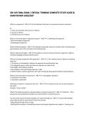 SSH 105 FINAL EXAM &vert; CRITICAL THINKING COMPLETE STUDY GUIDE & EXAM REVIEW 2026&sol;2027