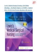 Lewis&rsquo;s Medical-Surgical Nursing&comma; 12th Edition &lpar;Harding&rpar; &ndash; Test Bank Chapters 1&ndash;69 ISBN- &vert; Updated 2026 &vert; NCLEX-Style Practice Questions with Answers&vert;Ace your exam on your first  attempt&excl;&excl;&excl;