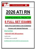Pass the 2026 ATI RN Comprehensive Predictor 2026 Proctored Exam with &vert; 5 Full Exams &vert; NGN Questions & Case Scenarios&comma; Detailed Rationales &lpar;100&percnt; Guarantee Pass&rpar;