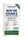 NUR 156 Exam 2 Foundations of Nursing Questions And Answers 2026&sol;2027 Galen College