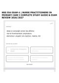 NSG 554 EXAM 4 &vert; NURSE PRACTITIONERS IN PRIMARY CARE I COMPLETE STUDY GUIDE & EXAM REVIEW 2026&sol;2027